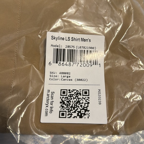 SKYLINE LS SHIRT MEN'S, Large Size, Canvas color - Picture 7 of 7